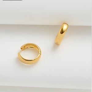 Madewell Demi-Fine Chunky Medium Hoop Earrings 14k gold over sterling silver